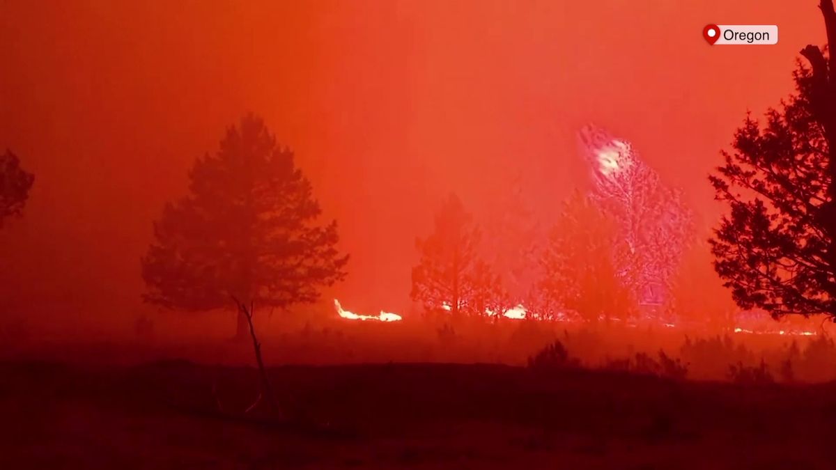 Video: Rudé peklo v Oregonu. Jako by hořely dva šumavské parky naráz